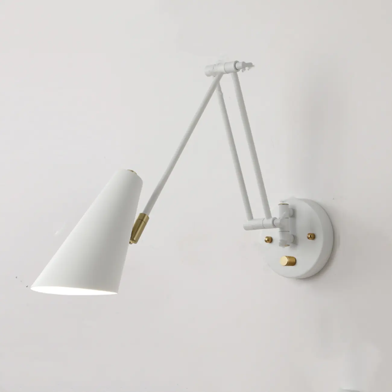 Natural Light Indoor Swing Arm Wall Sconce for Bedroom Decor