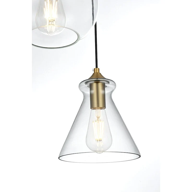 Elegant Lighting Destry 3 Light 19  Wide Multi Light Pendant with