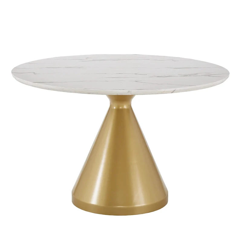 Darcy 46 Wide Faux Marble Round Dining Table by iNSPIRE Q Bold