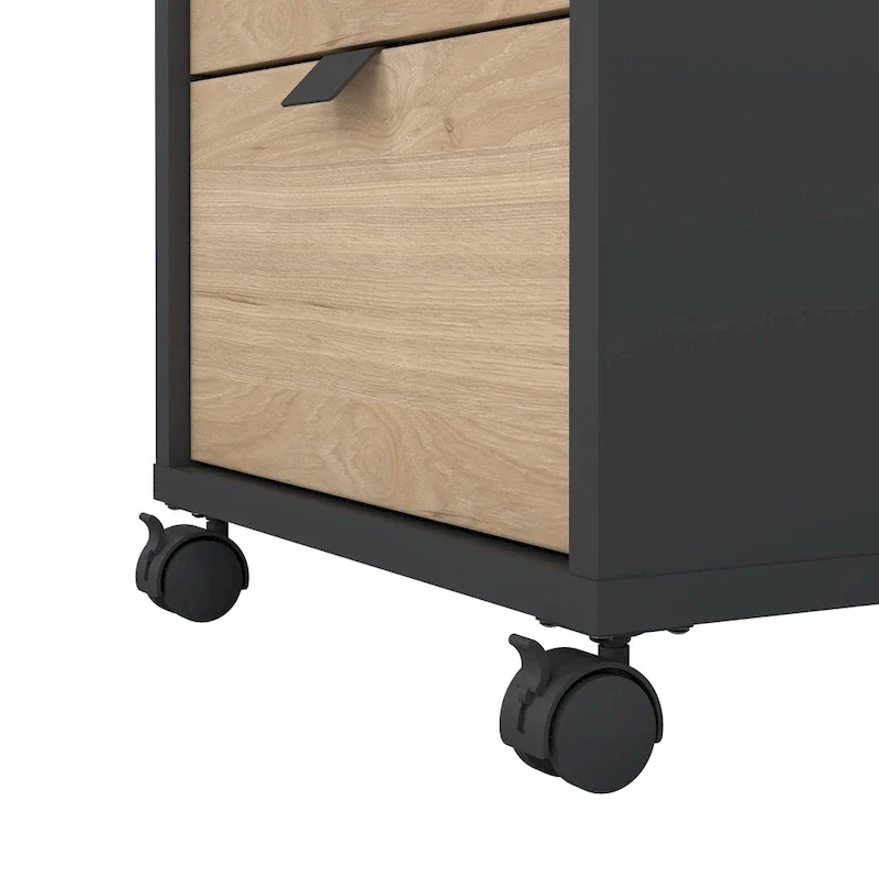 3-Drawer Mobile Cabinet with Wheels - Engineered Wood