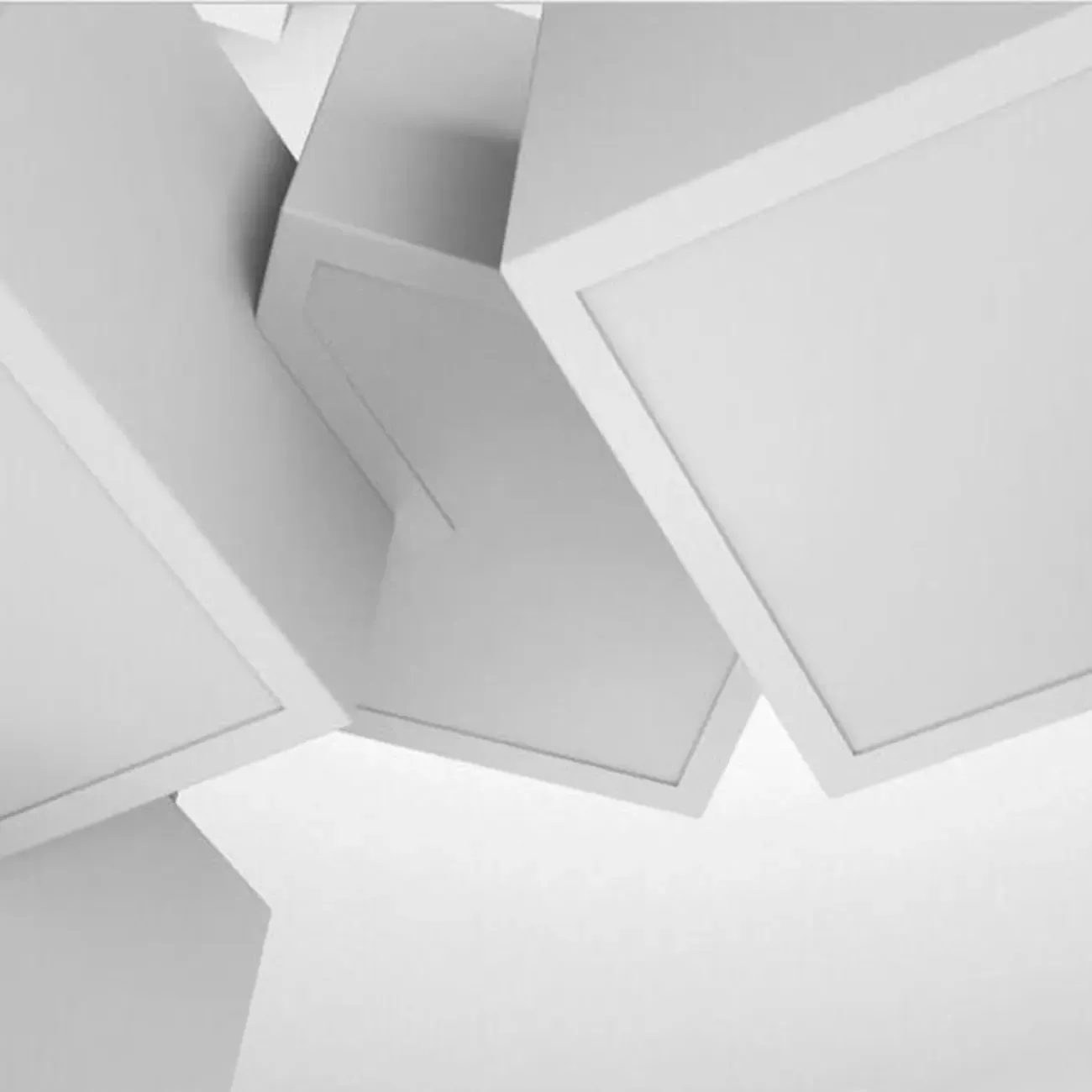 White Cube Modern Island Pendant Light, Adjustable