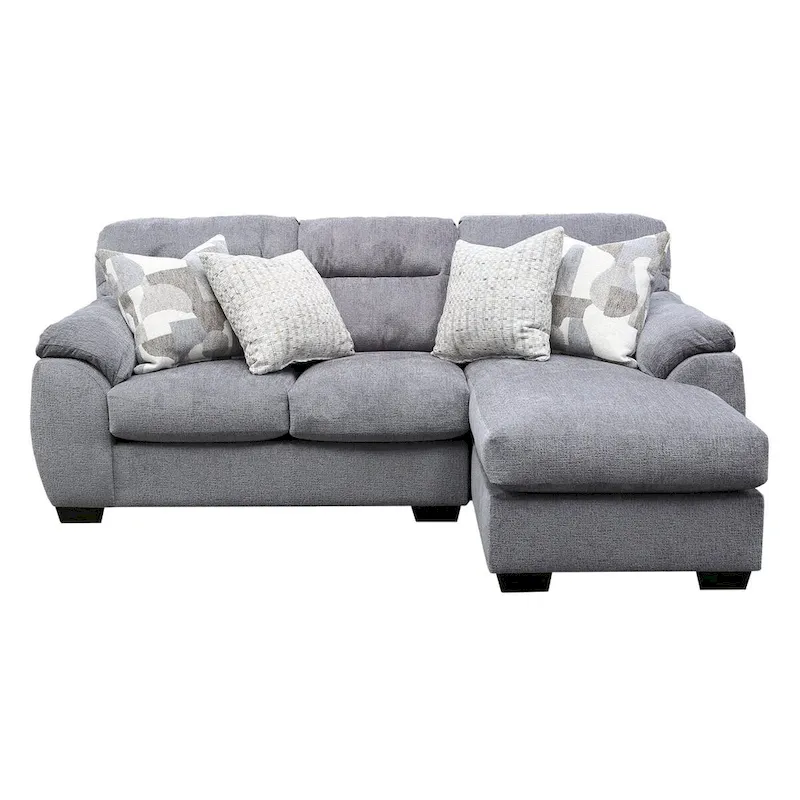 American Furniture Classics Cabral Slate Model A353V11-K2 L Shaped Sectional with 4 Throw Pillows
