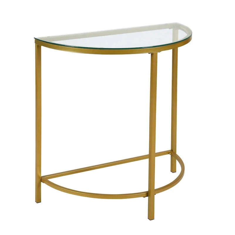 Carolina Living Fenice Demilune Console Table - Gold