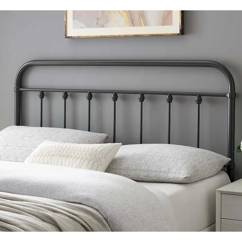 Ellen Classic Queen Size Grey Metal Headboard