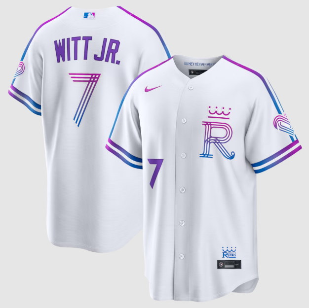 Kansas City Royals Bobby Witt Jr. White 2026 City Connect Stadium Jersey