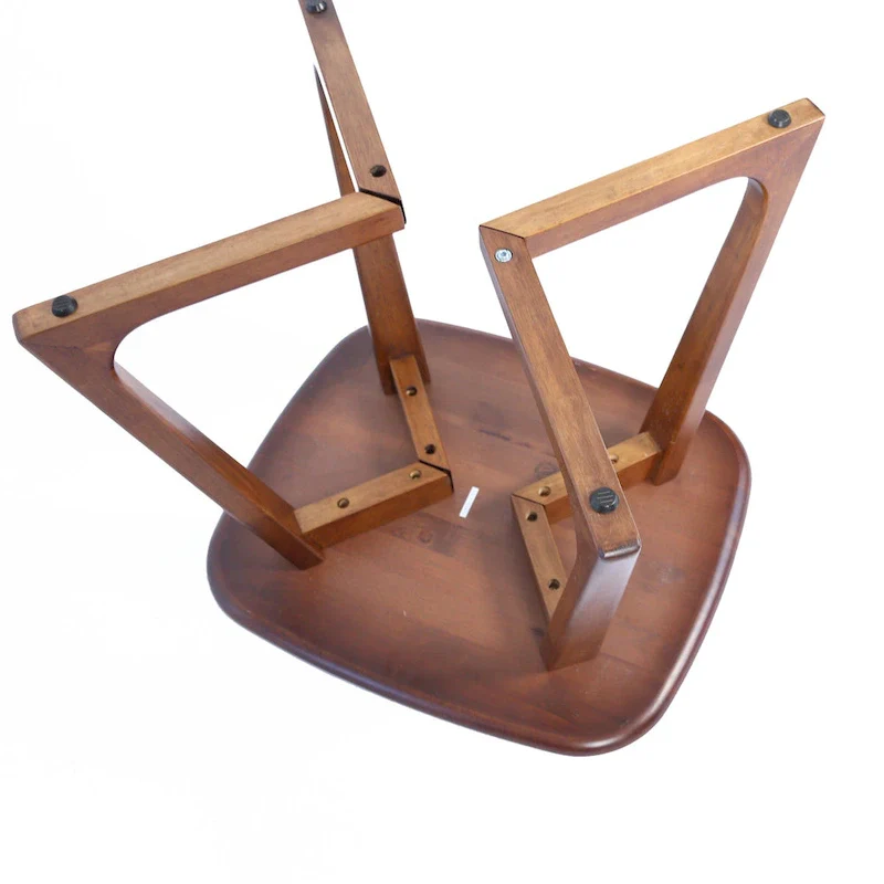 MacLuu Scandinavian Rectangular Solid Wood End Table