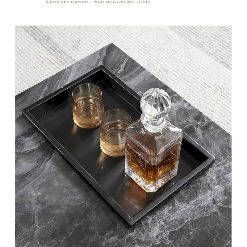 JASIWAY Light Luxury Sintered Stone Square Coffee Table