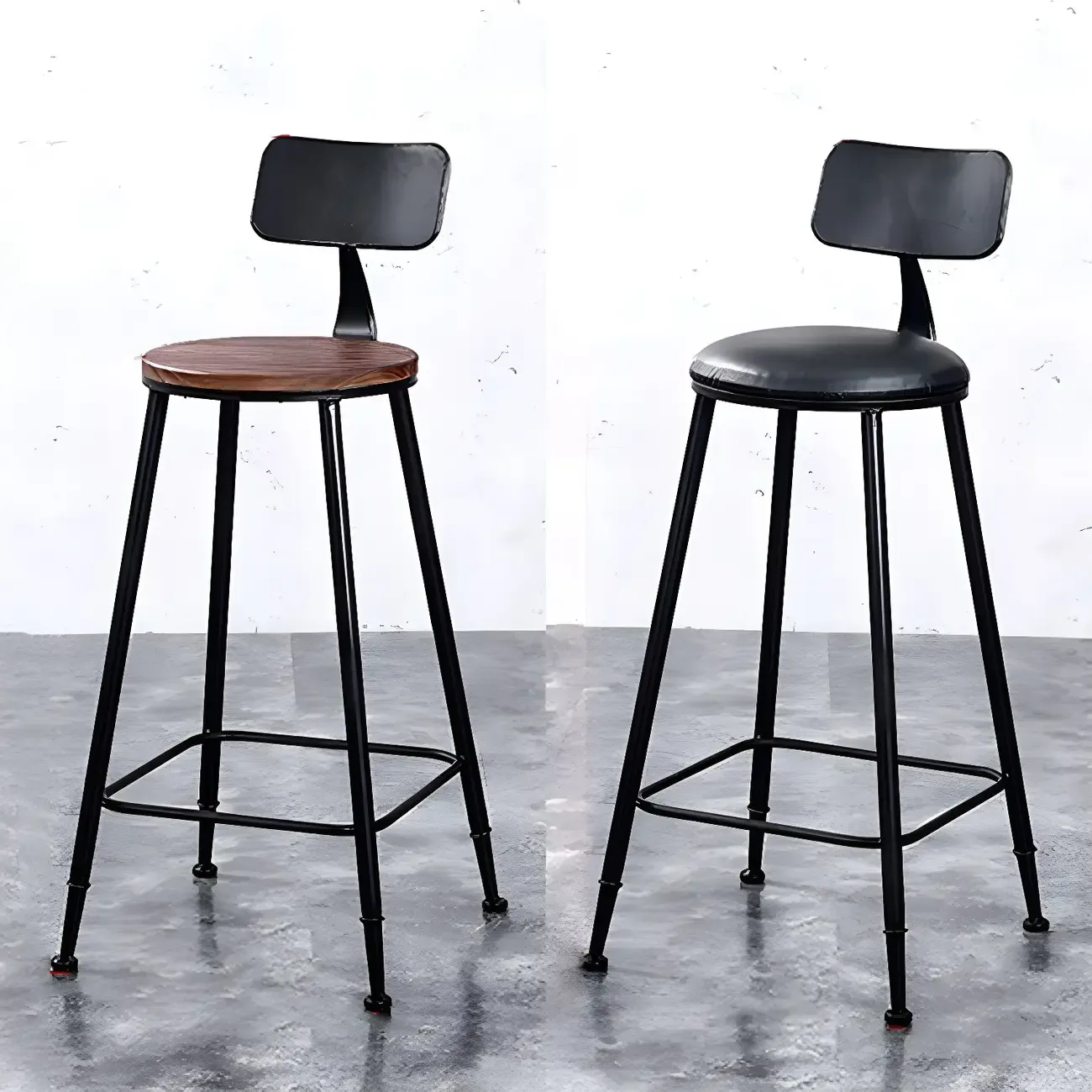 Rectangular Brown Wooden Bar Height Bar Set