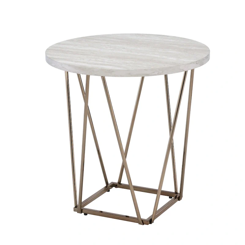 Steve Silver Ravine Marble Top Side Table