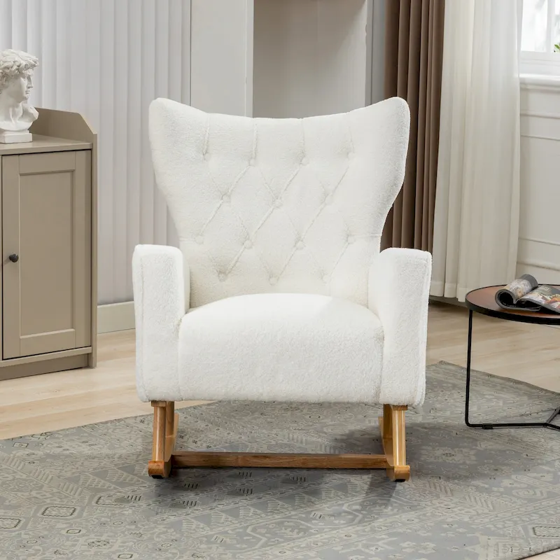 Tufted Rocking Chair Single Sofa Accent Rocker