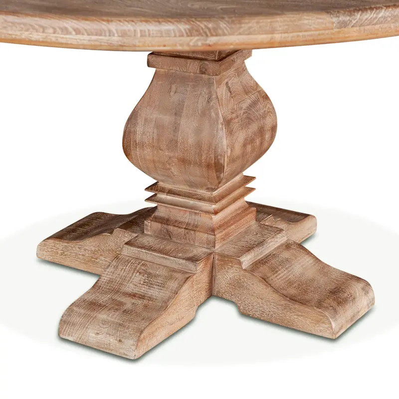 Round Mango Wood Dining Table