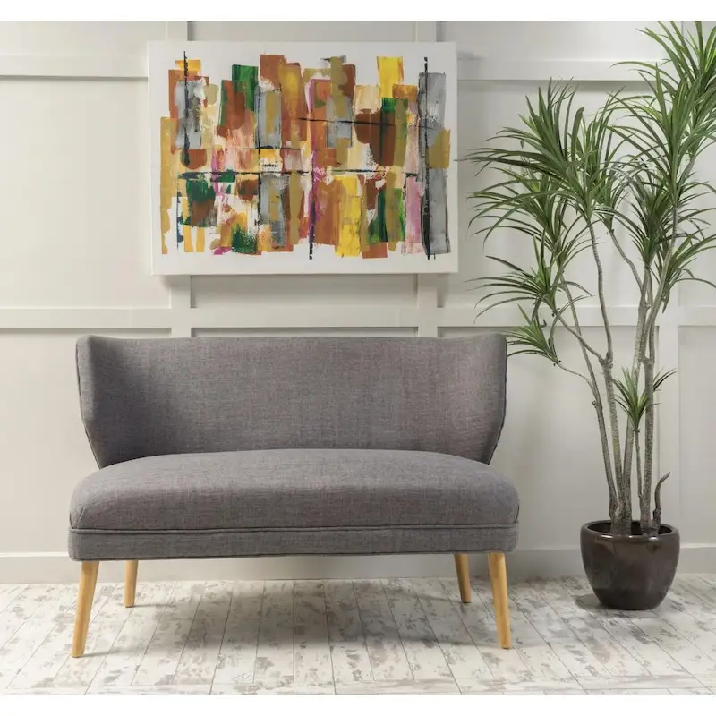 Desdemona Mid-Century Fabric Loveseat by Christopher Knight Home