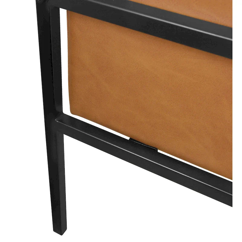Modern Upholstered Club Chair, Camel/Grey/Blue/Brown, Metal Frame, Single