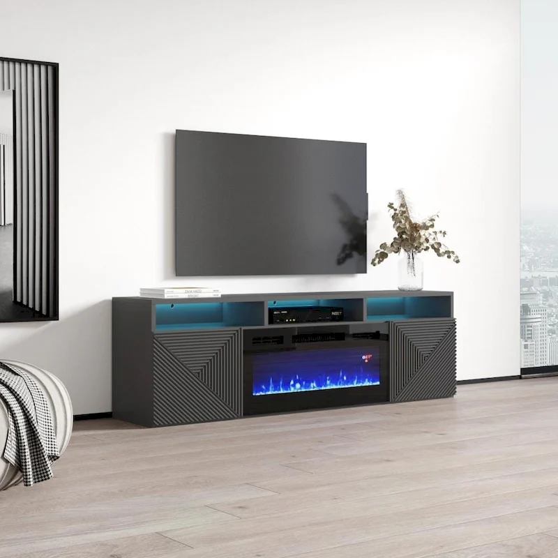 Giza EF Wall Mounted Electric Fireplace Modern 63 TV Stand