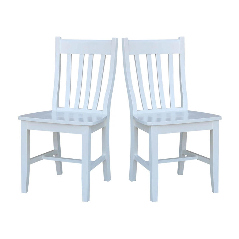 Copper Grove Quince Solid Wood Schoolhouse Chairs, Set of 2