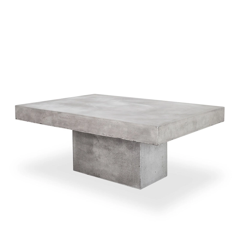 Aurelle Home Grey Concrete Modern Coffee Table - 31.5