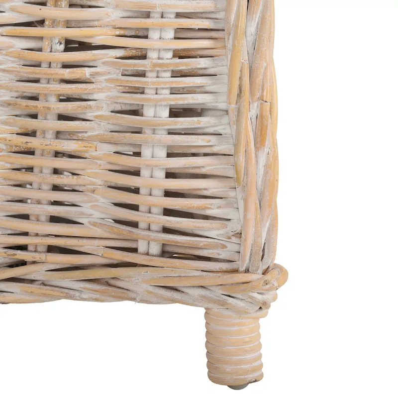 SAFAVIEH Sinja Yellow Rattan Club Chair - 24 x 26 x 35 - 24Wx26Dx35H