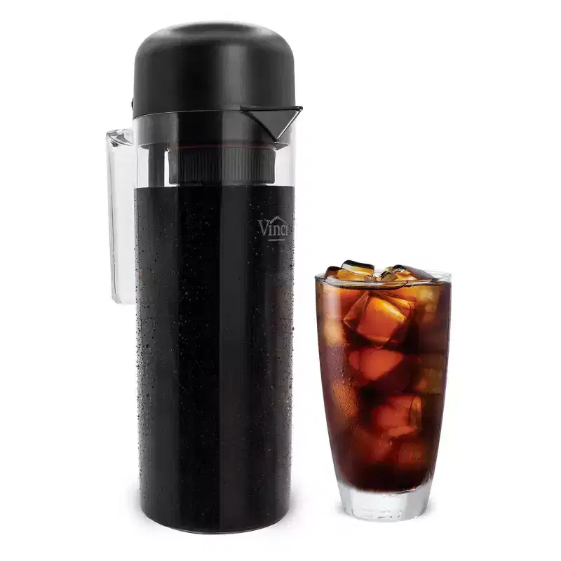 Vinci 5 Cup Express Pro 100 Cold Brew Coffee Maker Black: Electric Iced Coffee Machine, 40.58 oz Capacity, No Filter Needed