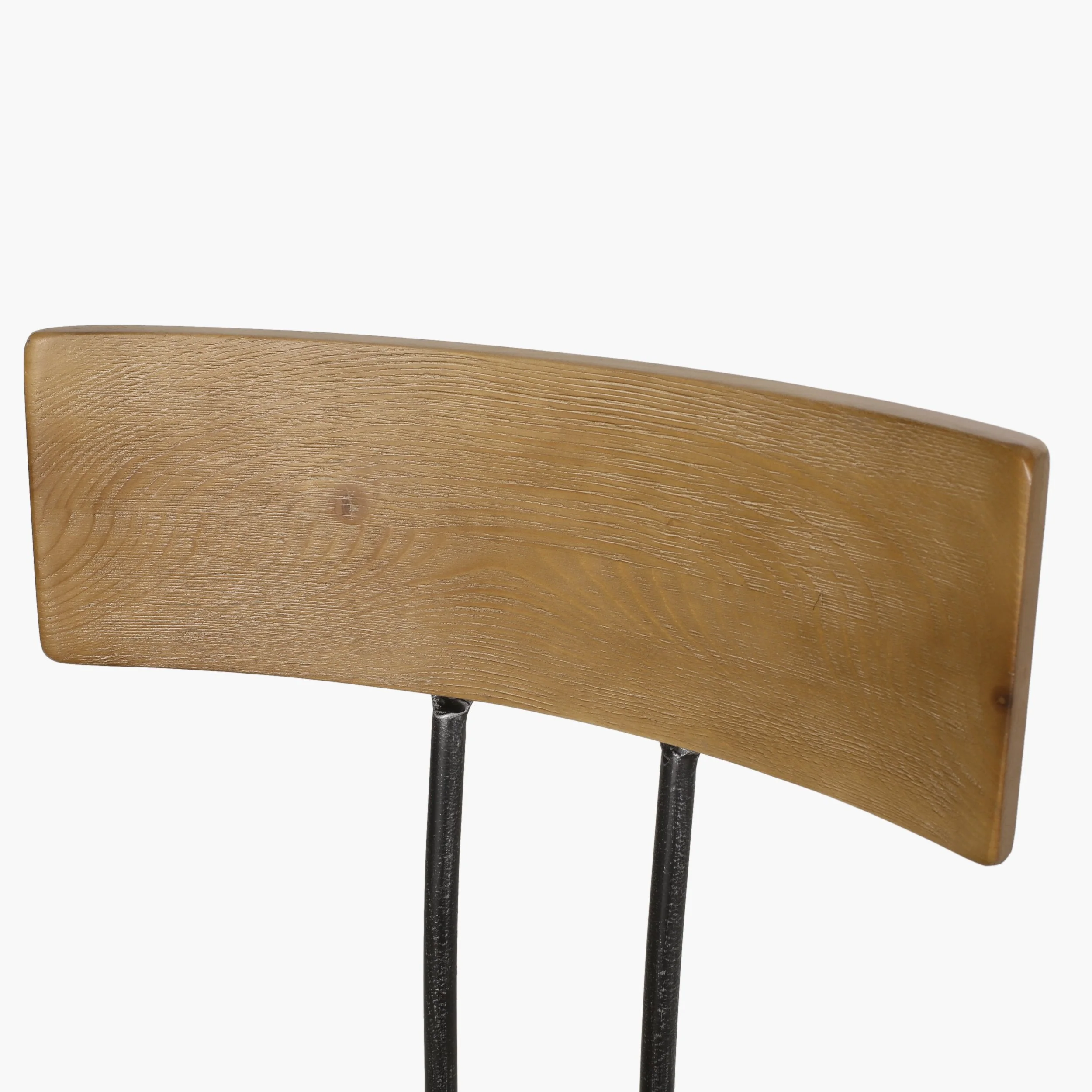 Modern Industrial Firwood Adjustable Height Swivel Barstools, Set of 2, Natural and Black Brushed Silver - NH225413