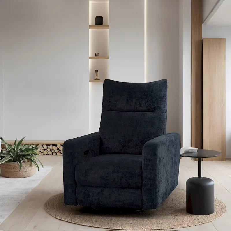 Olmas 33.5 W Power Swivel Glider Recliner with USB Charger