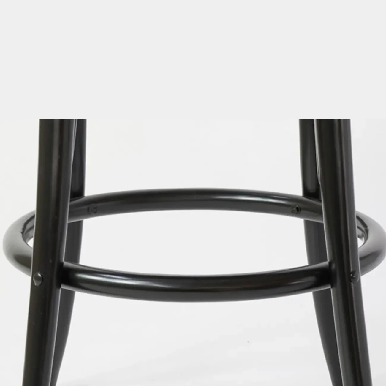 Walnut Beech Wood Leather Seat Bar Stools with Back