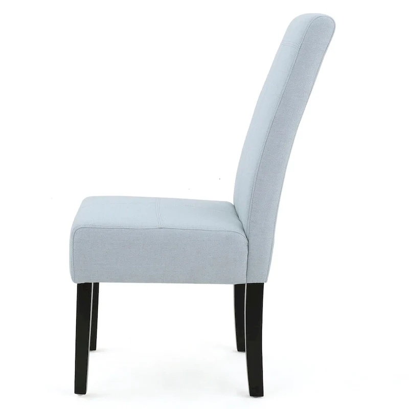 Upholstered Dining Chairs Set of 2 - Contemporary T-Stitch Design, 17.75