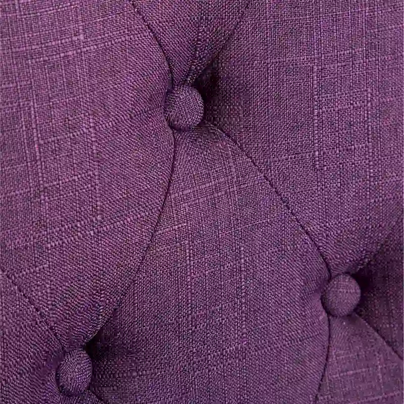 Roundhill Amonia 7-piece Dining Set, Turned-Leg Dining Table with 6 Tufted Chairs