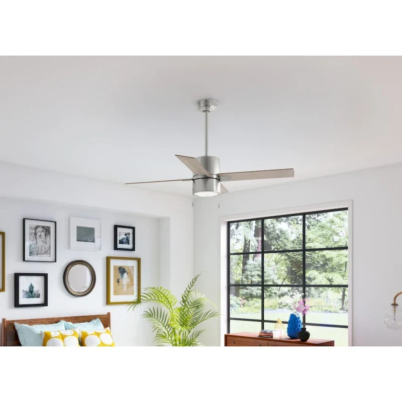 Hunter 52  Beck Ceiling Fan with LED Light Kit and Pull Chain - Transitional, Modern, Industrial, Farmhouse