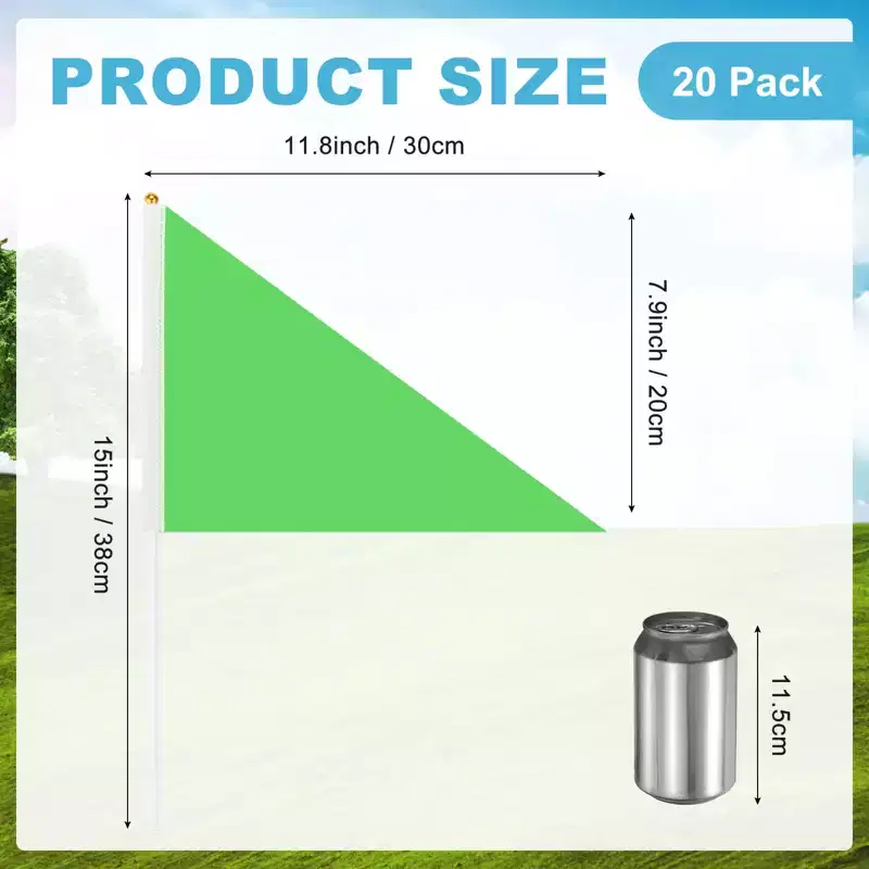 Unique Bargains Mini Sublimation Durable Polyester Hand Held Plain Flags