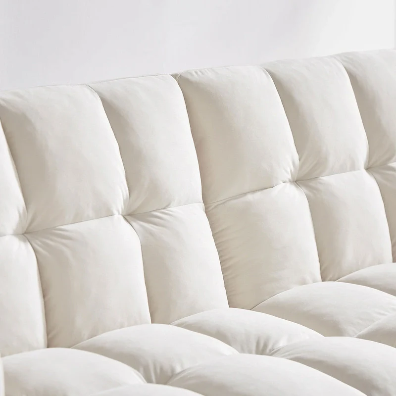 79.52W Modern Velvet Convertible Sofa