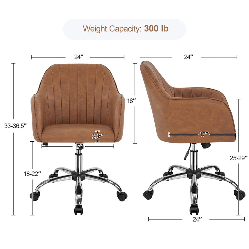 Height-Adjustable Swivel Office Chair