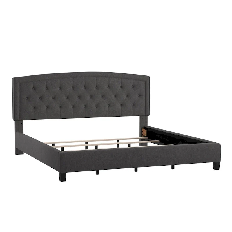 Fontana Adjustable Diamond-tufted Arched Back Bed by