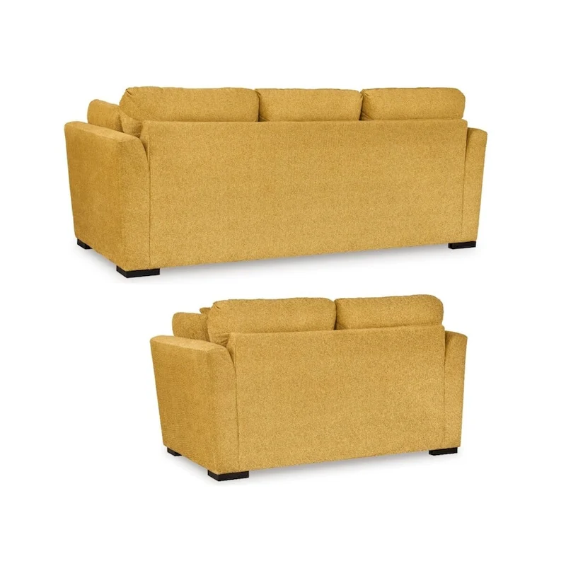 Roundhill Furniture Clareen 2-Piece Living Room Set, Sofa and Loveseat