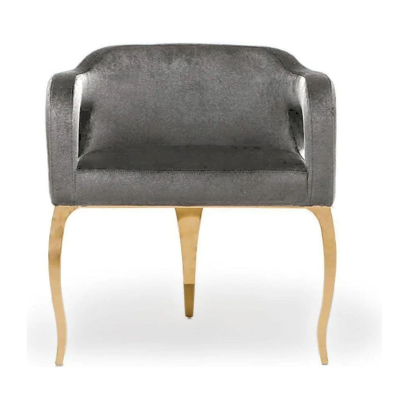 Caprice Titanium Gold Stainless Steel Dining Chair