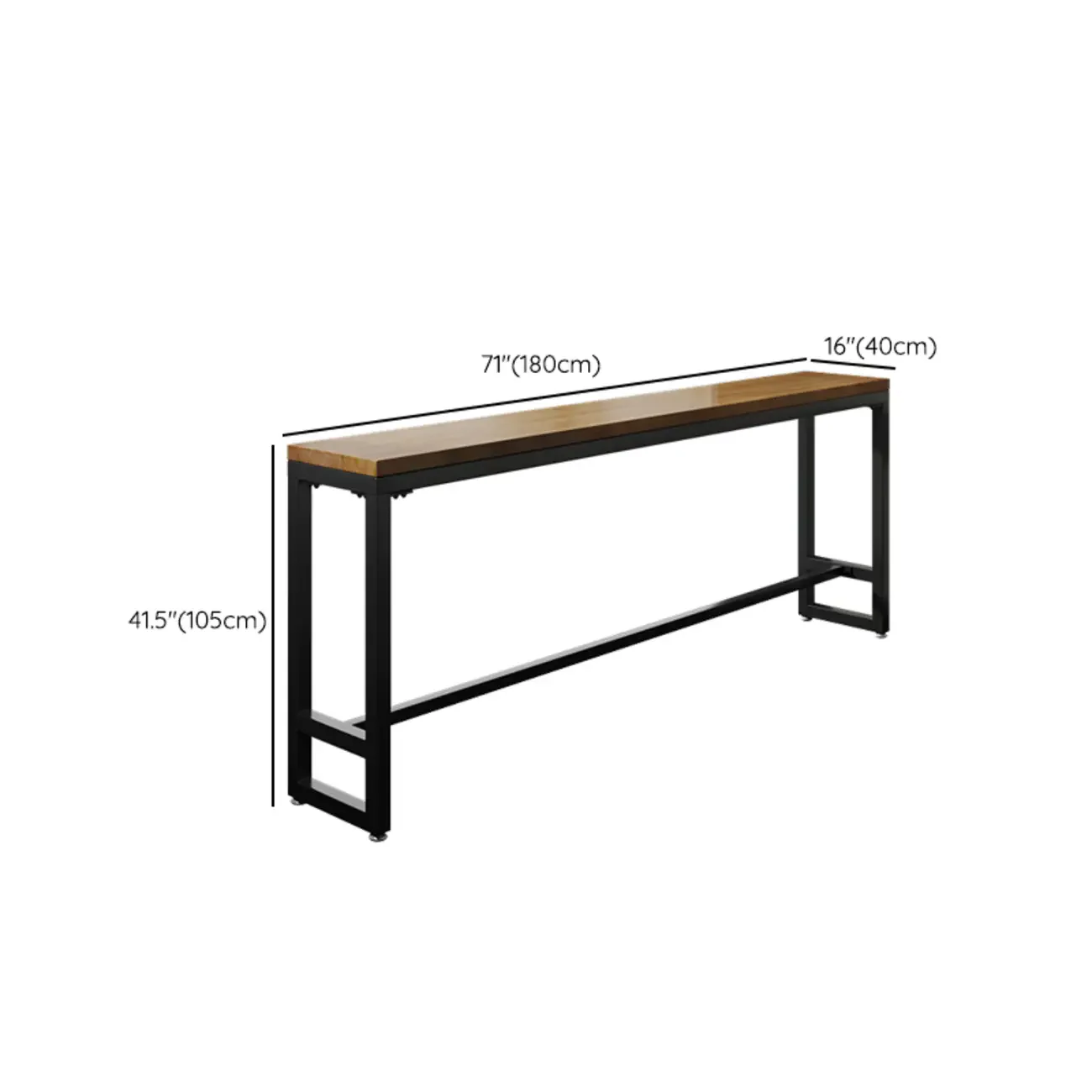 Retro Brown Wooden Industrial Bar Tables