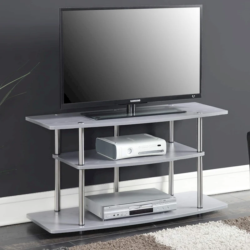 Convenience Concepts Designs2Go No Tools 3 Tier Wide TV Stand