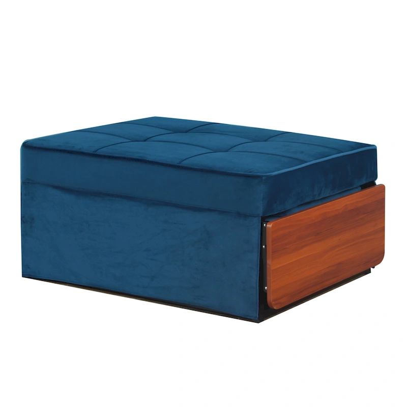 Furniture of America Hattie Assembled Convertible Cocktail Ottoman-Futon