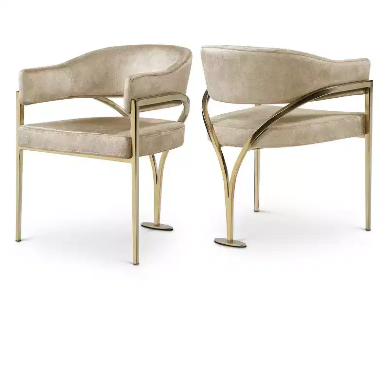 Meridian Furniture,Madelyn Velvet Dining Chair, Set of 2