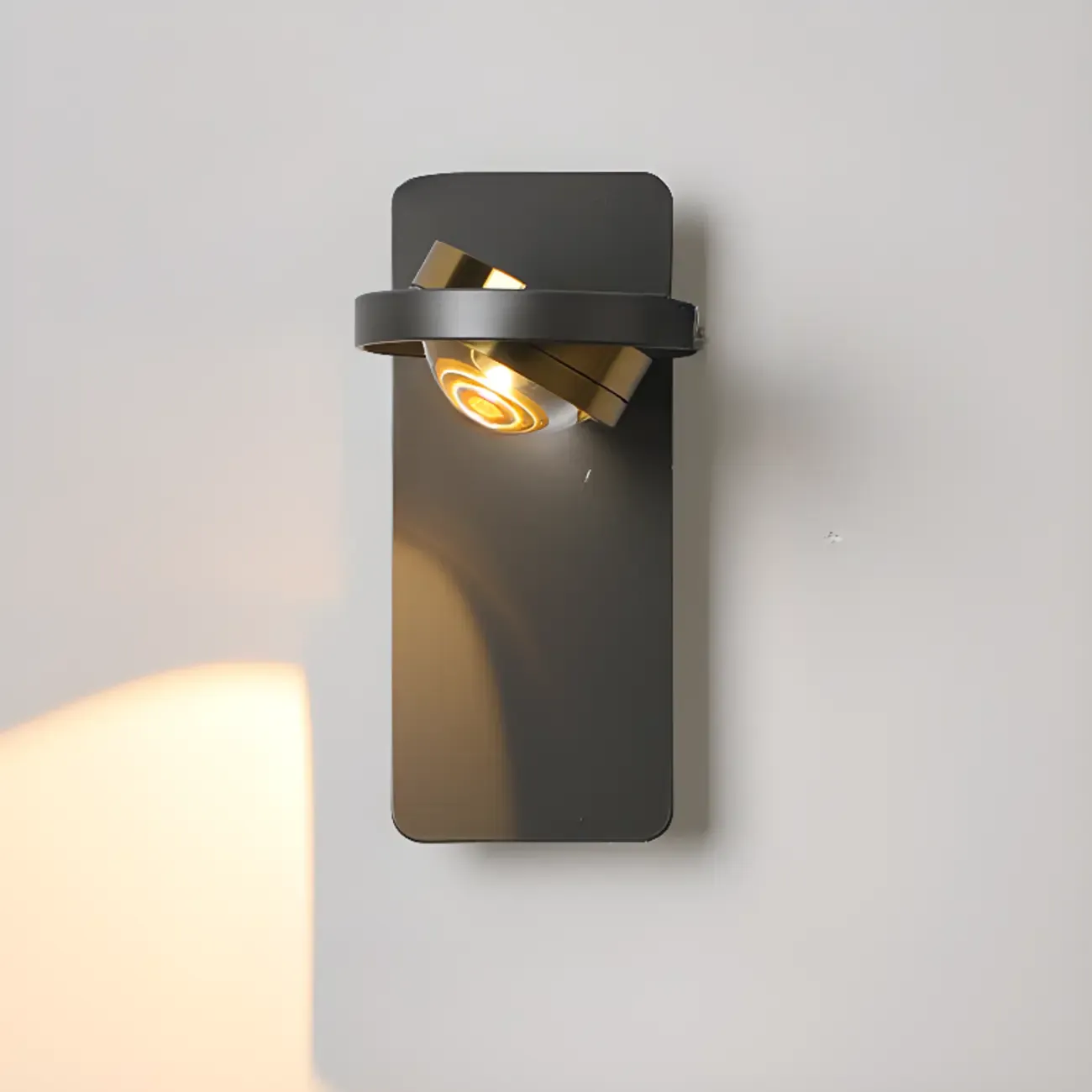 Sleek Adjustable Metal LED Wall Sconce with Acrylic Shade