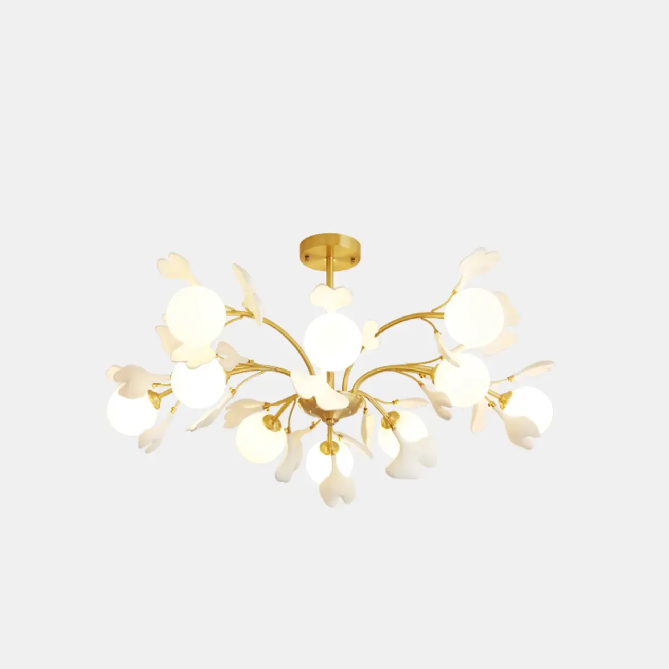 Modern Brass Branch Chandelier with Elegant Design