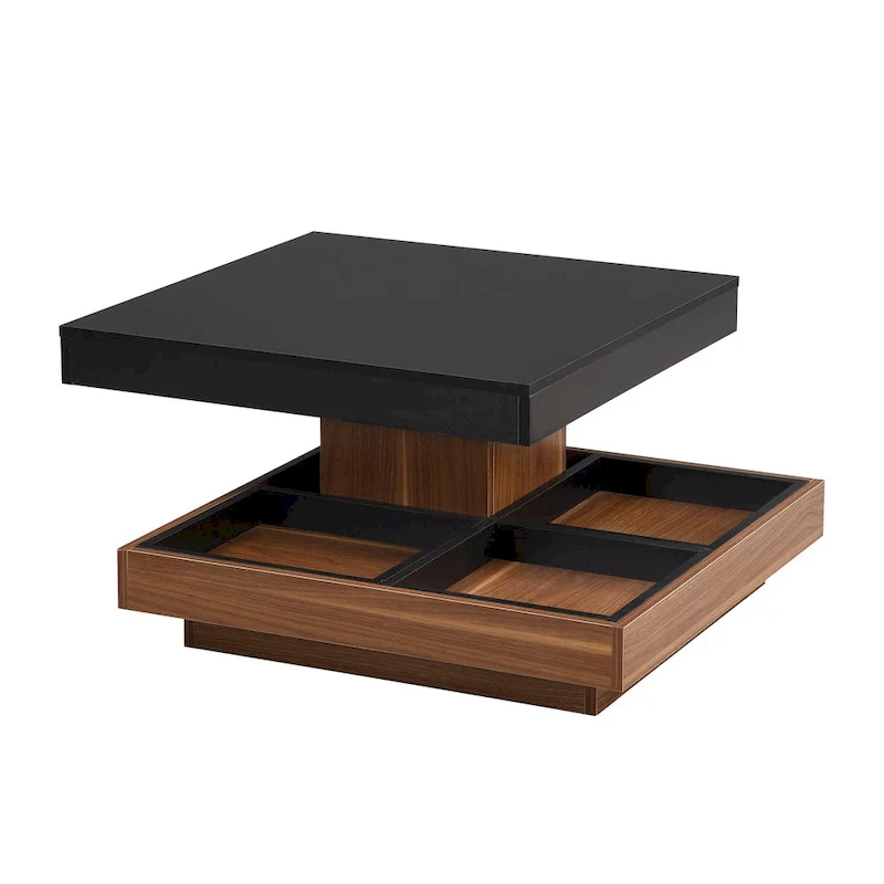 Modern Square Rotating Coffee Table