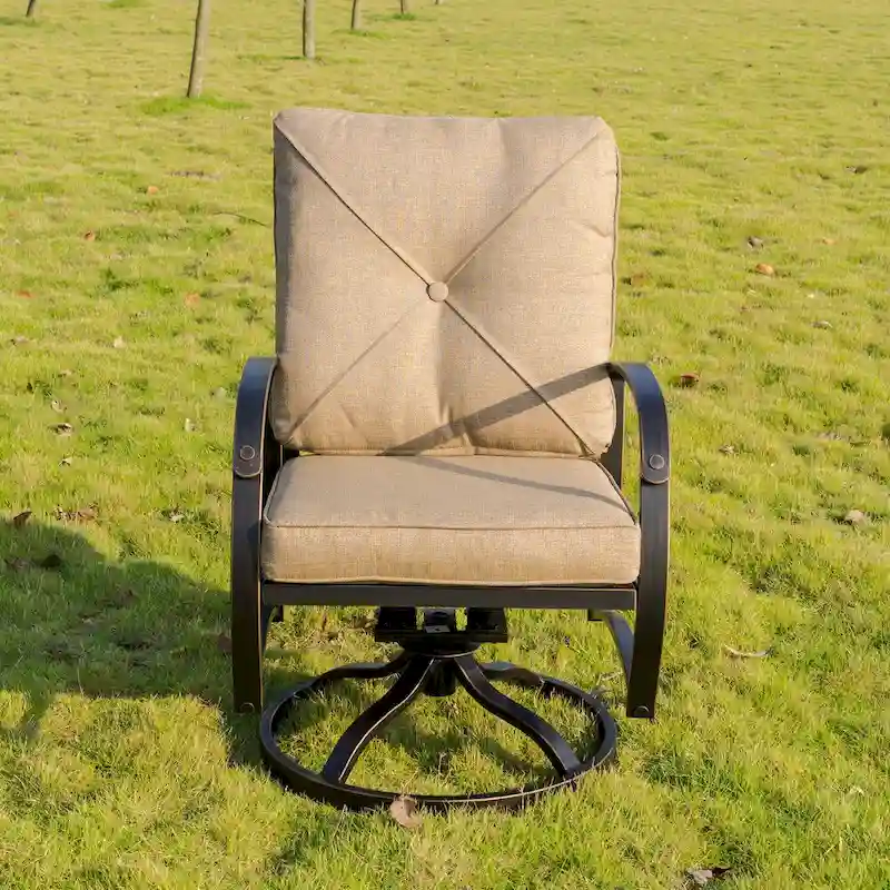 Hornby Dining Swivel Rocker with Back and Seat Cushion (Set of 2) by Havenside Home