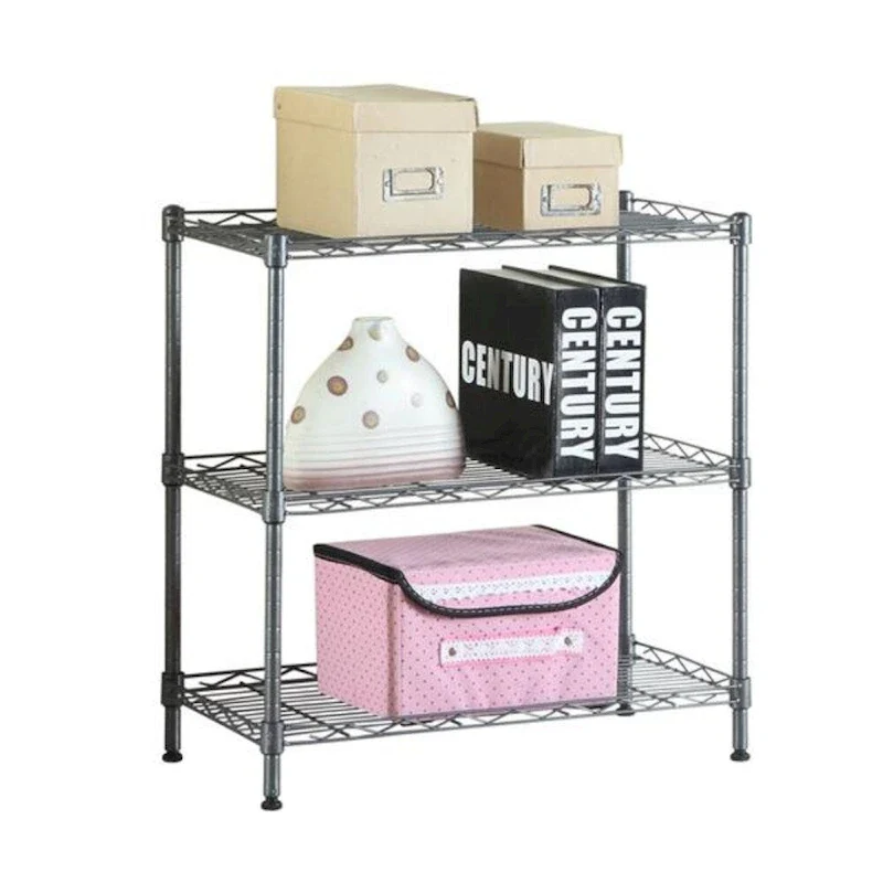 3 Layers Carbon Steel Storage Rack Black - 23.22 x 13.39 x 31.5 in