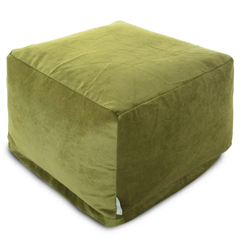 Velvet Pouf Ottoman – Round Footrest & Extra Seating