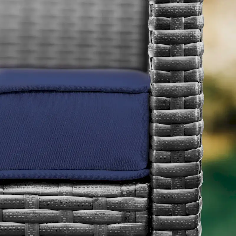 Nestl 3 Piece Patio Furniture Wicker Conversation Set