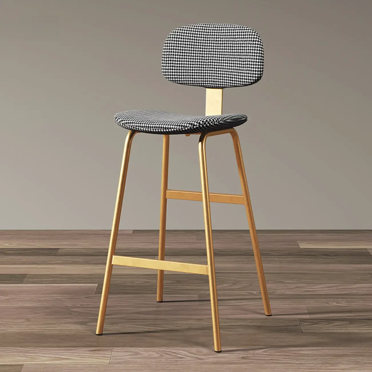 Saddle Faux Leather Counter Stools with Backs