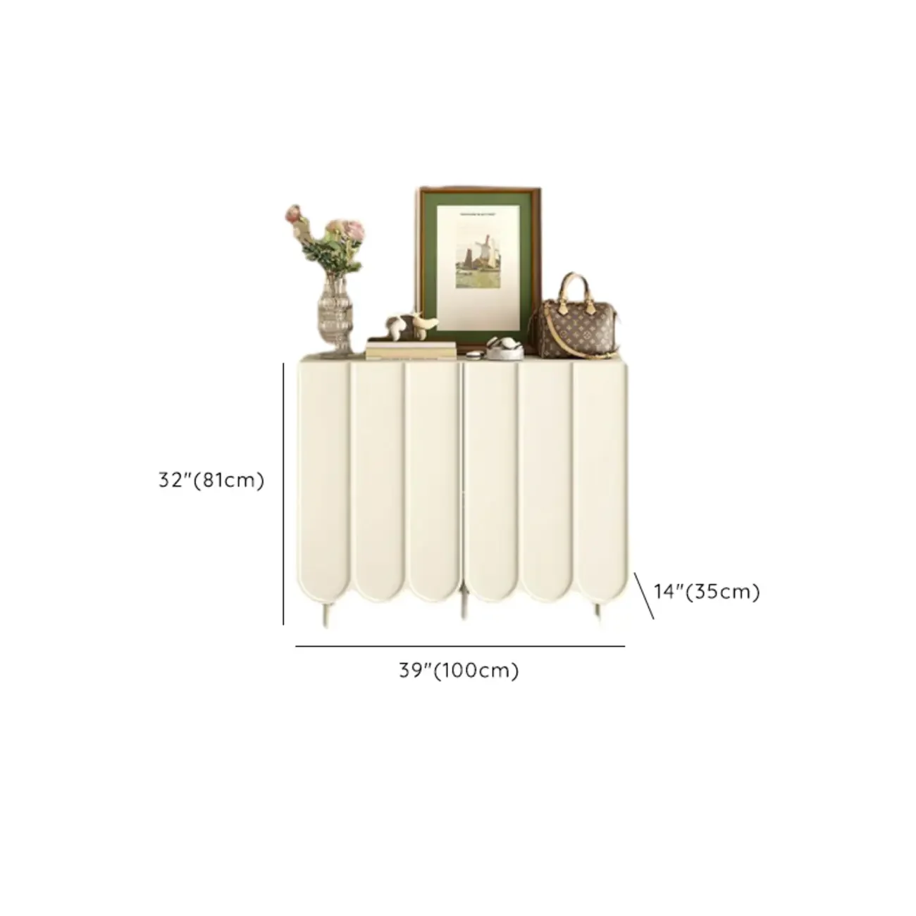 Modern Large beige Wooden Adjustable Entryway Shoe Cabinet