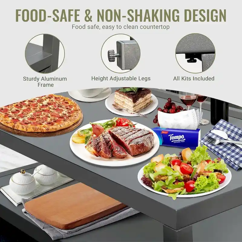 Outdoor Kitchen Island With Storage(no include stool)