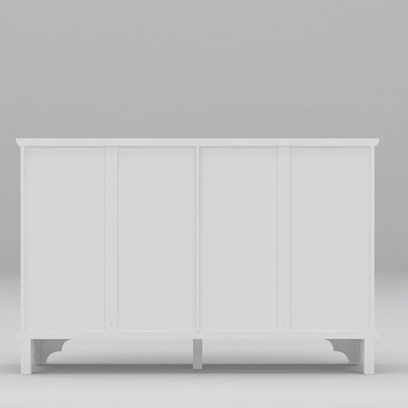 White Retro Palace-Style Storage Cabinet — Acrylic Glass Doors, 1-Piece