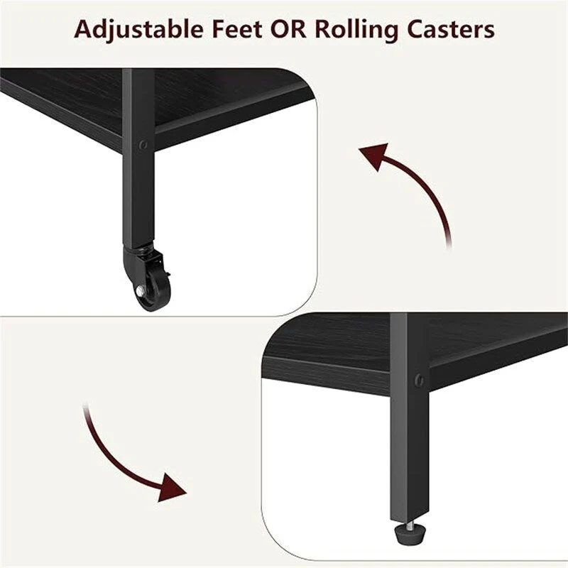 Rolling Printer Stand with Charging Station